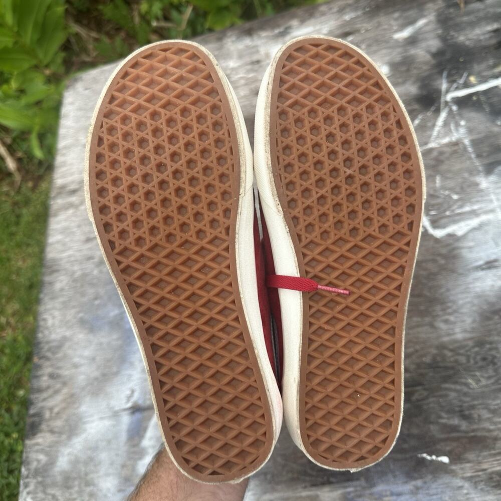 Vans Off The Wall Shoes Mens 8.5 Old Skool Sneaker Red Suede HEIQ Eco Dry Low - Picture 8 of 12